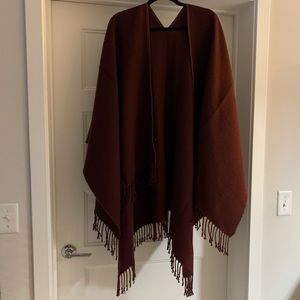 Ann Taylor Fringe Poncho